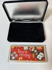 4 oz Silver Colorized Bar - Postcard "Merry Christmas" (w/Box)