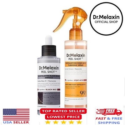Shot & Face Peel Body Duo Glow Rice Kojic Acid Turmeric Exfoliant