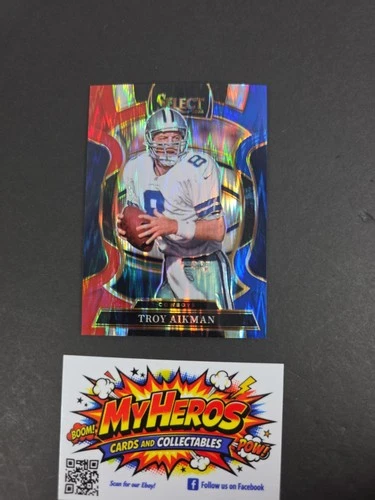 Panini 2025 Select Concourse Troy Aikman Cowboys #100 Tri-Color Prizm /399