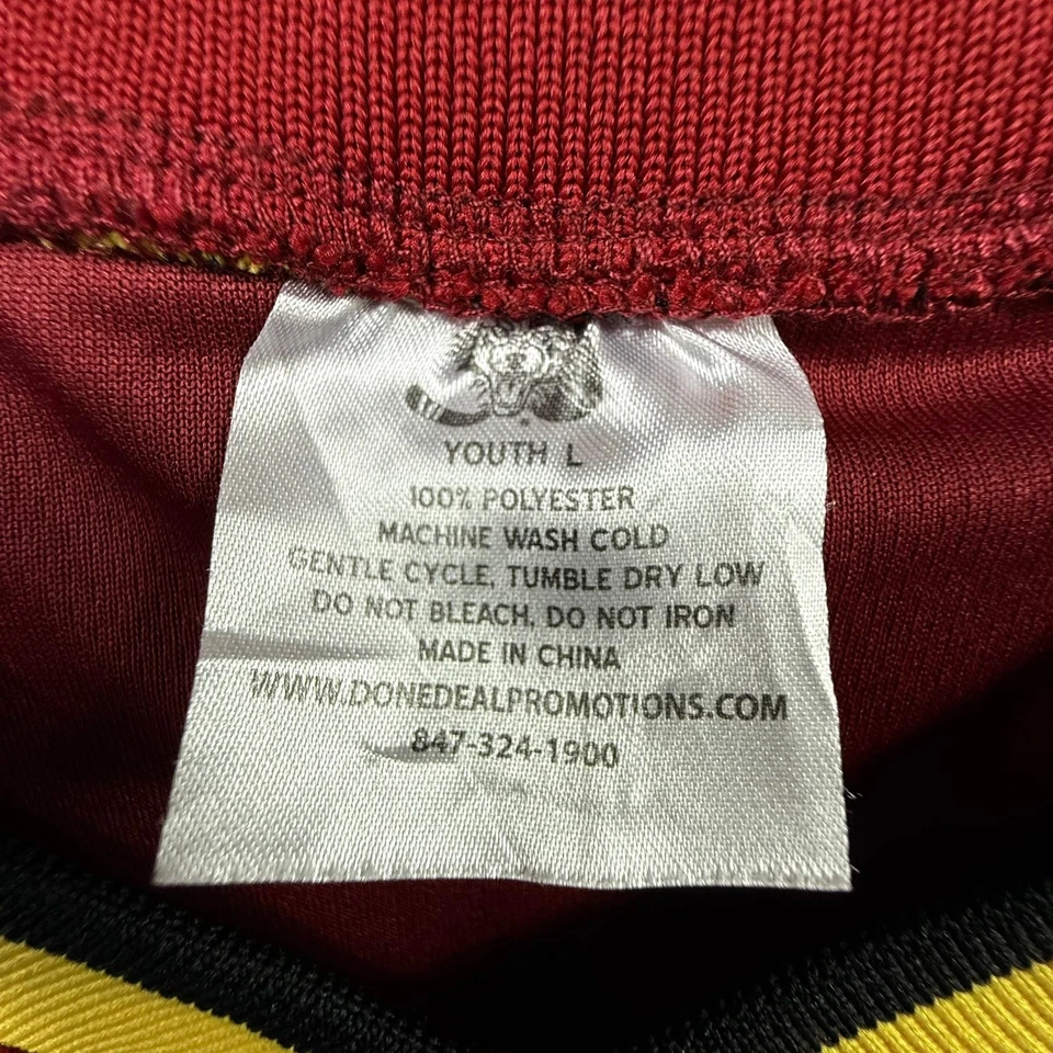 Chicago Wolves Hockey Jersey Large Youth Kids AHL Maroon Done Deal Promotions - Image 4 of 4