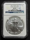 2012 $1 American Silver Eagle NGC MS69 - Early Releases