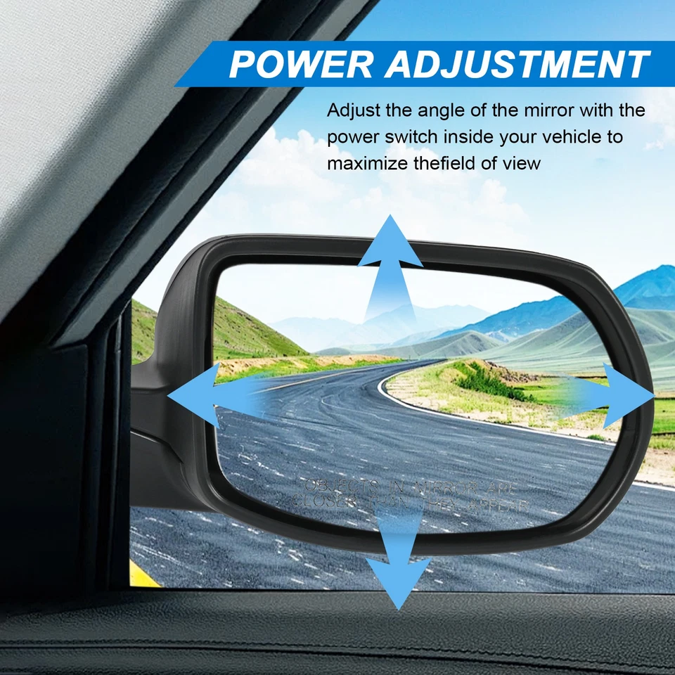 Espejo retrovisor lateral derecho pasajero negro texturizado eléctrico para Honda CR-V CRV 2012-2016 Foto 4 de 4