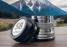 Helios 44 58mm F2 Cinemod Lens  Canon EF Mount Helios Silver  DDP Shipping In US