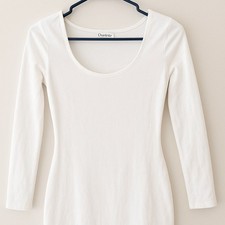Charlotte Russe White Long Sleeve Bodycon Dress – Size Medium