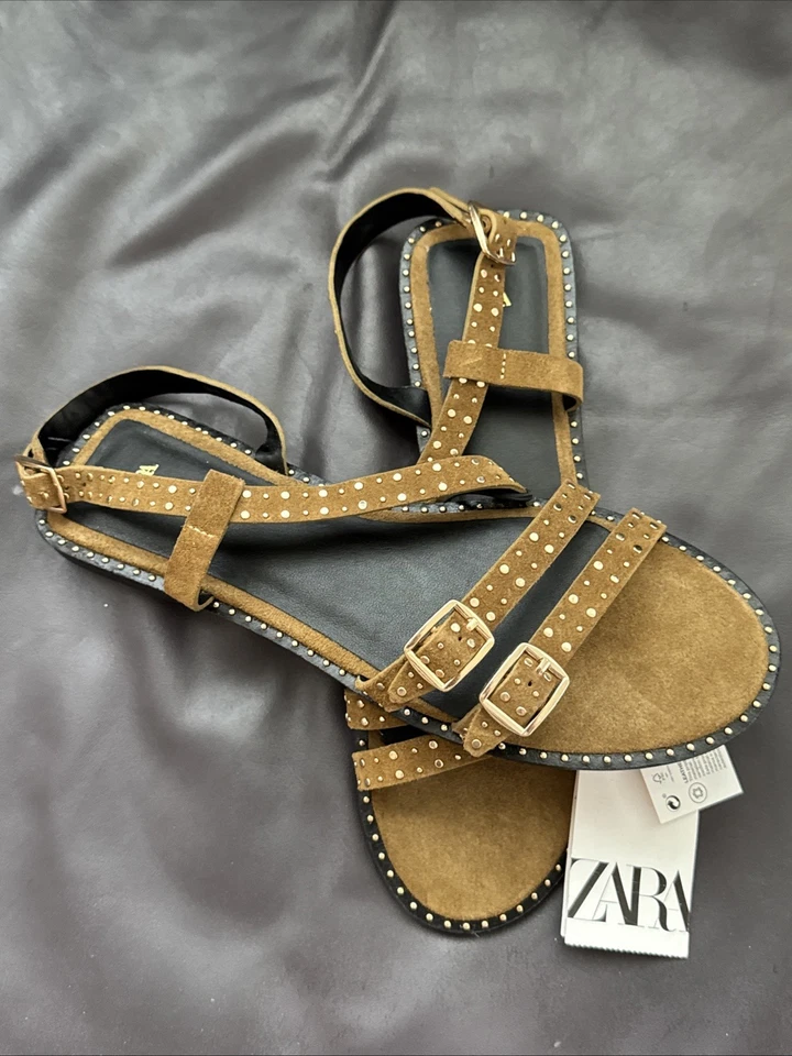 Sandalias de verano para mujer Zara talla 40 nuevas precio original ¡¡79,90 $!!! Foto 4 de 4