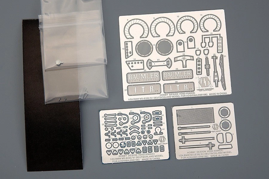 Hobby Design 124 BMW M3 DTM E30 1991 Model Kit Resina Incisione Metallo per... - Immagine 2 di 2