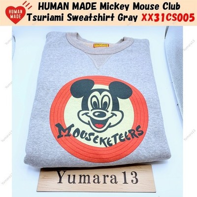 HUMAN MADE Mickey Mouse Club Tsuriami Sweatshirt Grau XX31CS005