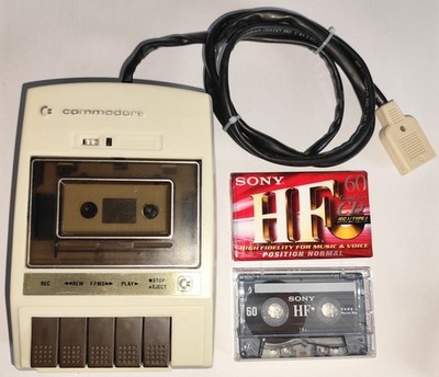 Commodore Datassette C2N Ultra Rare + 2 Audiokassetten - voll funktionsfähig!