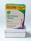 OneTouch Verio Blood Glucose Test Strips 60ct Strips Exp 10/2026+ Free Shipping