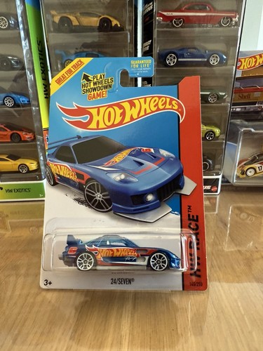 HOT WHEELS 2013 - Mazda RX-7 - Blue 24/Seven - HW RACE 145/250 - Rotary Toy Car