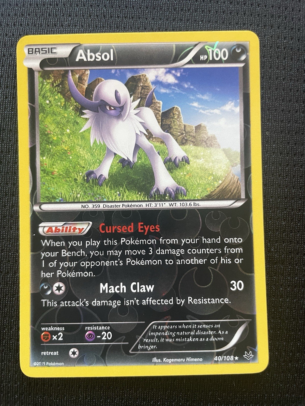 Absol 40/108 Roaring Skies Reverse Holo LP Condition