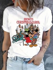 Disney Funny Mickey's Christmas Castle T-Shirt Unisex #7
