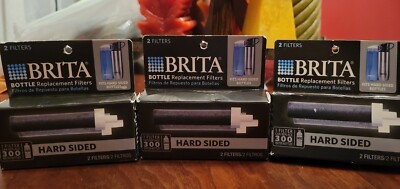 3 Count Brita Bottle Replacement Filters 2-pack For Hard-Sided & Sport Bottles 