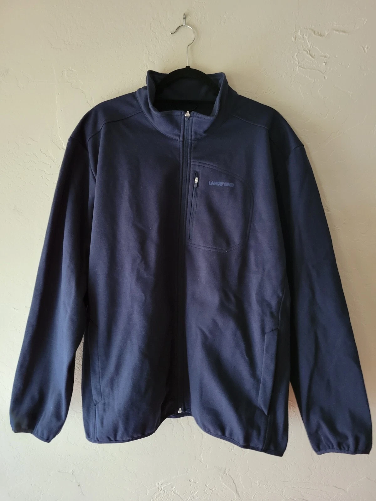 Men´s Lands´ End SoftShell-Full Zip Jacket - Dark Blue - Size XXL.
