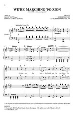 We're Marching to Zion SATB