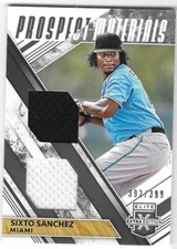 2019 Elite Extra Edition Dual Prospect Materials Black Sixto Sanchez Jersey /399