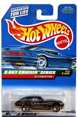1999 Hot Wheels #1114 X-Ray Cruiser Series '63 Corvette with stingray base