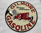 Racing gasoline garage Oil Gas man cave  vintage round sign Reproduction