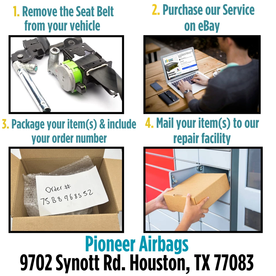 Fits All Honda Models Single-Stage Seat Belt Repair Rebuild FIX Restore Service! - Image 2 of 4