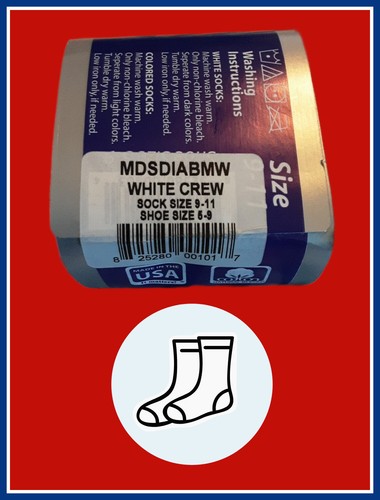 3 pares de calcetines CSM DIABÉTICOS Crew HOMBRE Zapato 5 6 7 8 9 Blanco Calce Suelto Top Algodón - Imagen 4 de 4