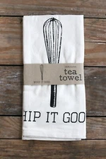 Kitchen Towel Whip it Good Wire Whisk Dishtowel Farmhouse Decor