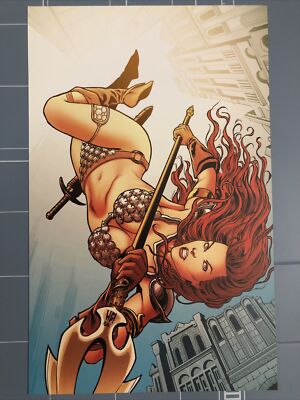 Red Sonja #69 COVER Dynamite Comics Poster 8x12 Walter Geovani Adriano Lucas
