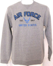 NEW United States US Air Force USAF TOW Gray Crew Neck Sweatshirt Men's L