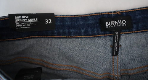 Buffalo David Bitton Women's Sz 32 Blue Faith Mid Rise Skinny Ankle Jeans $89 - Picture 3 of 9