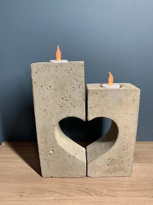 STYROART Stampo portacandele cuore stella portacandele 3 pezzi o 2 pezzi con intarsi