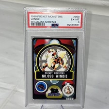 1998 JAPANESE POCKET MONSETERS ARCANINE #59 PSA 6 SEALDASS SERIES NO.059 WINDIE