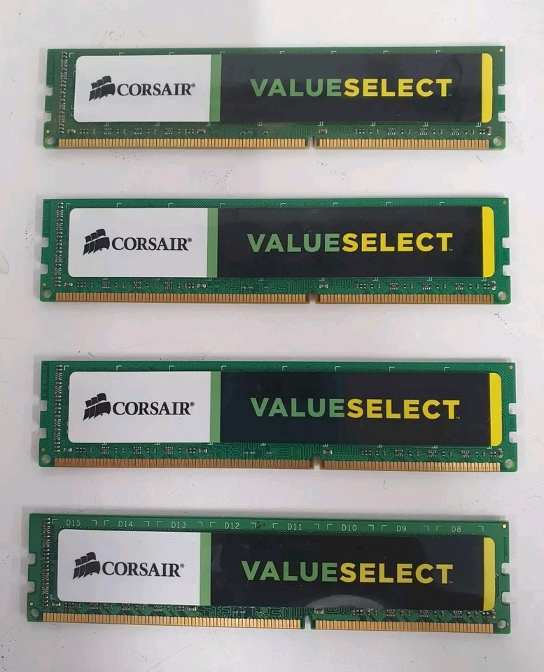 16GB Kit (4 x 4GB) Corsair CMV4GX3M1A1333C9 DIMM 1333MHz DDR3 PC Memory RAM +VAT - Image 2 of 2