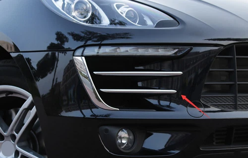 Front Fog Light Lamp Decor Strip Eyebrow cover Trim For Porsche Macan 2015-2018 - Picture 7 of 8