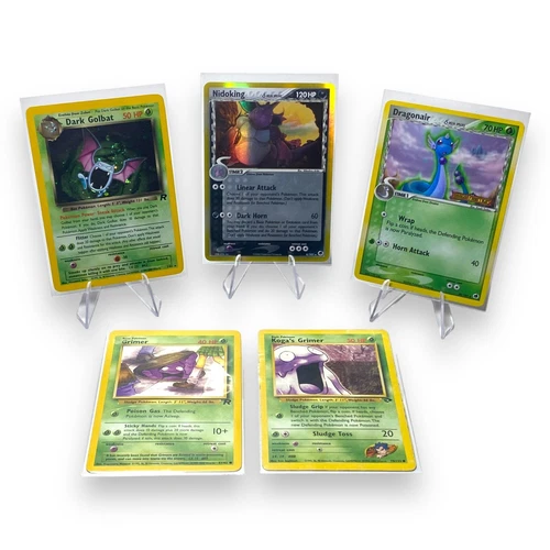 Pokémon Card Lot Of 5 - Delta Species Nidoking + Dragonite + Rockets + Koga