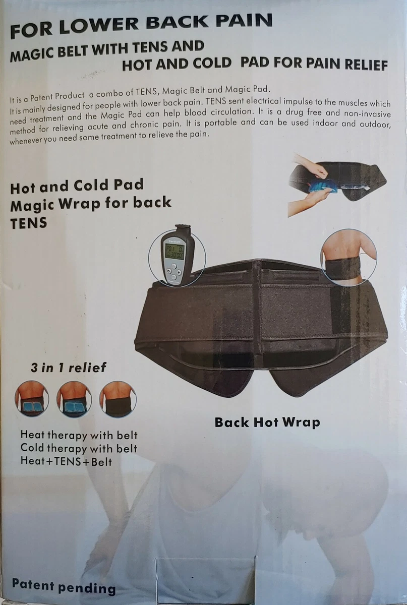 3 in1 TENS support Heat Cold Pad Lower Back Pain Relief Therapy Belt