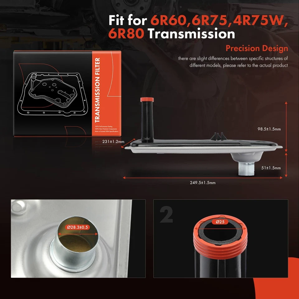 自动变速器过滤器适用于福特 f-150 2009 - 2010 Explorer Lincoln Mark LT — 第 4/4 张图片