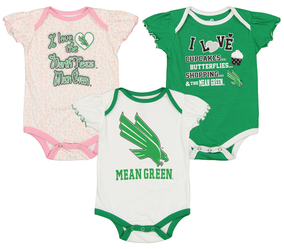 Outerstuff NCAA Infant Girls North Texas Mean Green Three Piece