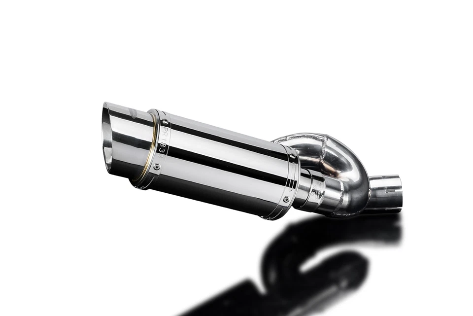 Silenciador de escape redondo de acero inoxidable Triumph Street Triple R S RS 2017-21 Slip On 8" Foto 2 de 4