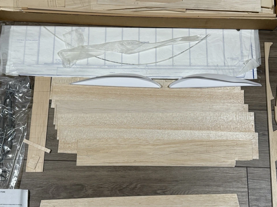 复古 Carl Goldberg Eagle 2 63 英寸 Wingspan Balsa 遥控模型飞机套件 未制造 — 第 4/4 张图片