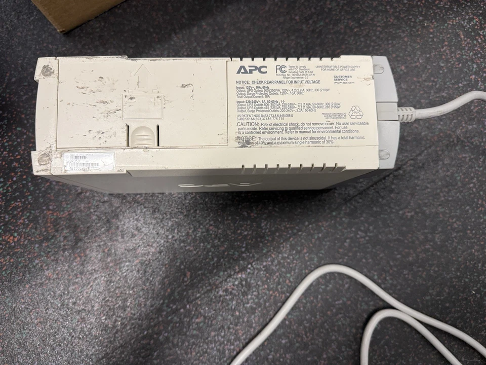 APC Back-UPS 350 (BK350) UPS System - Tested Housing, No Battery Included - Image 3 of 3