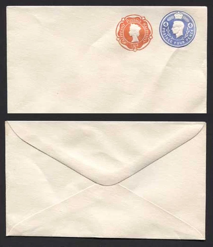 ESCP872 KGVI 4d and QEII 1/2d Compound Envelope Mint