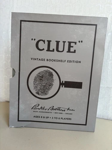 CLUE Vintage  Bookshelf Edition Parker Brothers -Opened, Never Played