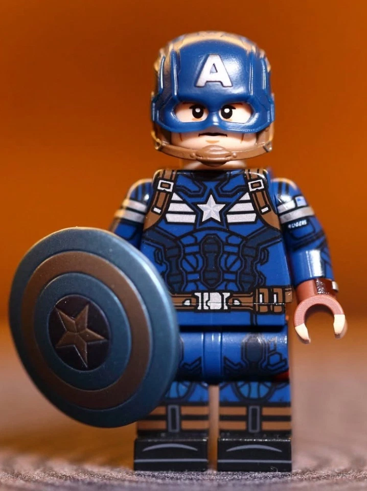 Custom lego Marvel Lifebrick Stealth Suit Captain America Minifigure - Image 2 of 4