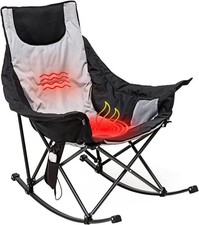 Portable Rocker Camp Chair, 300 LBS Heavy Duty for Lawn/Outdoor/Picnic/Pati