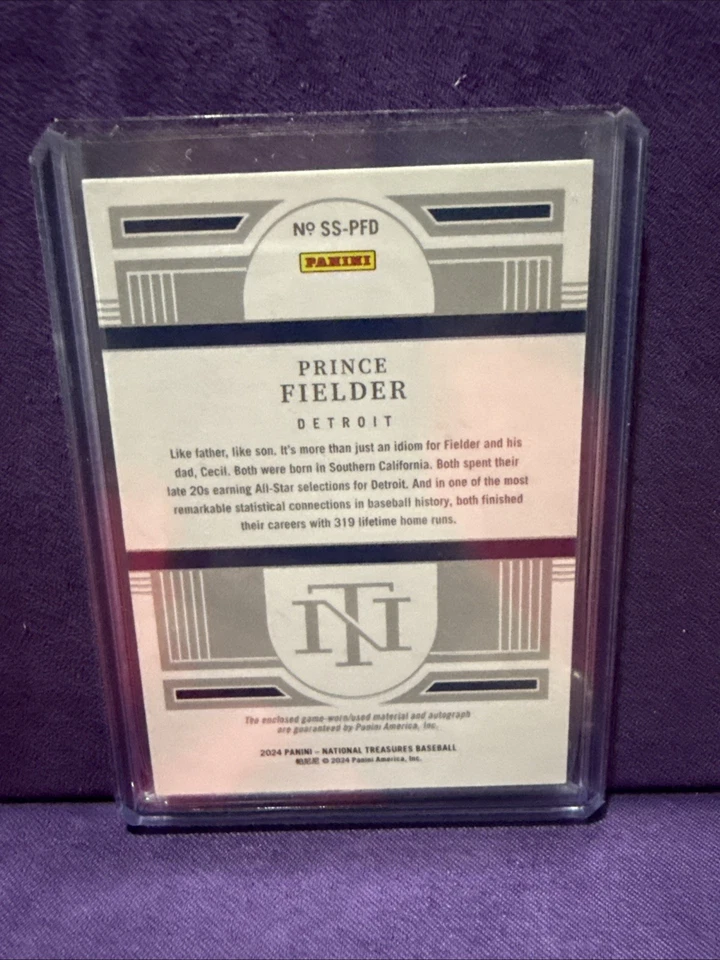 2024 Panini National Treasures Béisbol Prince Fielder Ss - Pfd Foto 2 de 2
