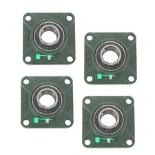4 Pcs UCF206-20 Pillow Block Bearing Self-Aligning 1-1/4" Bore Solid Base