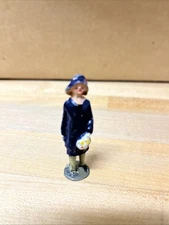 Vintage Johillco Lead Toy Figure England Britains Lady W/Blue Dress. Box 297