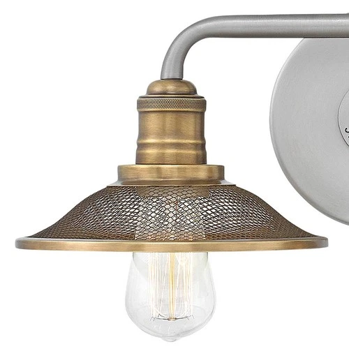 Hinkley Rigby 8 3/4" High Antique Nickel 2-Light Wall Sconce - Picture 8 of 10