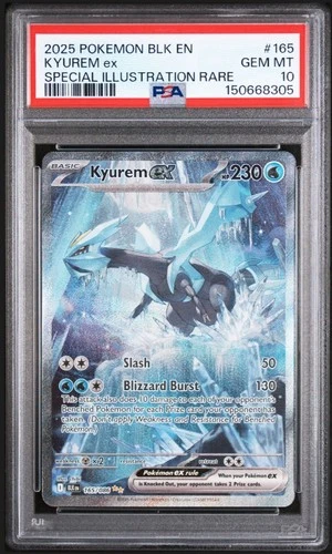 2025 POKEMON BLK EN-BLACK BOLT SPECIAL ILLUSTRATION RARE #165 KYUREM EX PSA 10