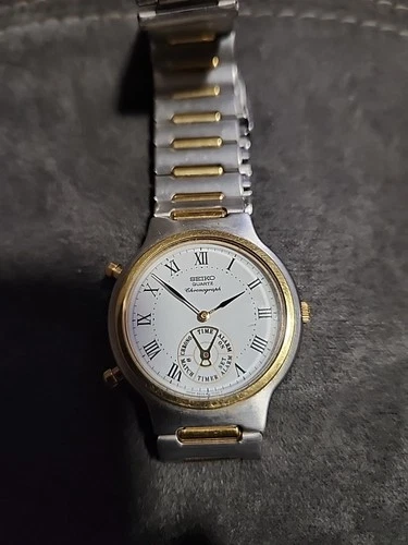 seiko mens watch quartz chronograph vintage, Unique