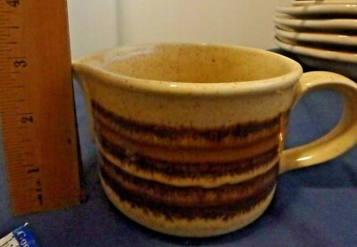 Palissy Sauce Pitcher Creamer Royal Worcester Crofter Brown Ceramic Vintage